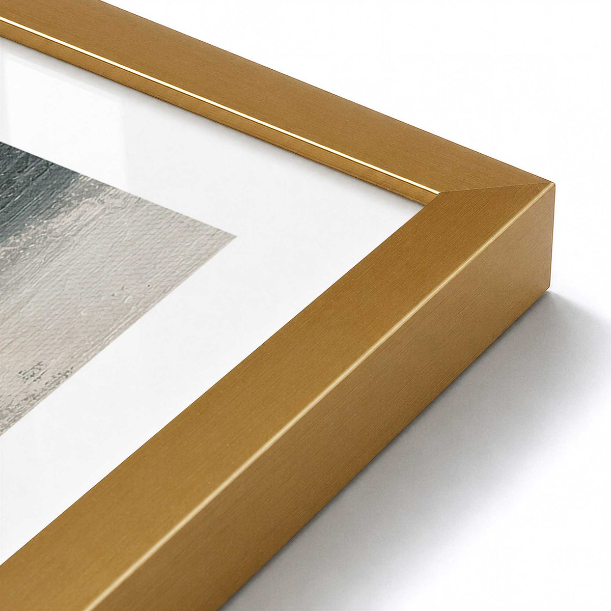 [Color:Polished Gold], Picture of art in a Polished Gold frame at an angle