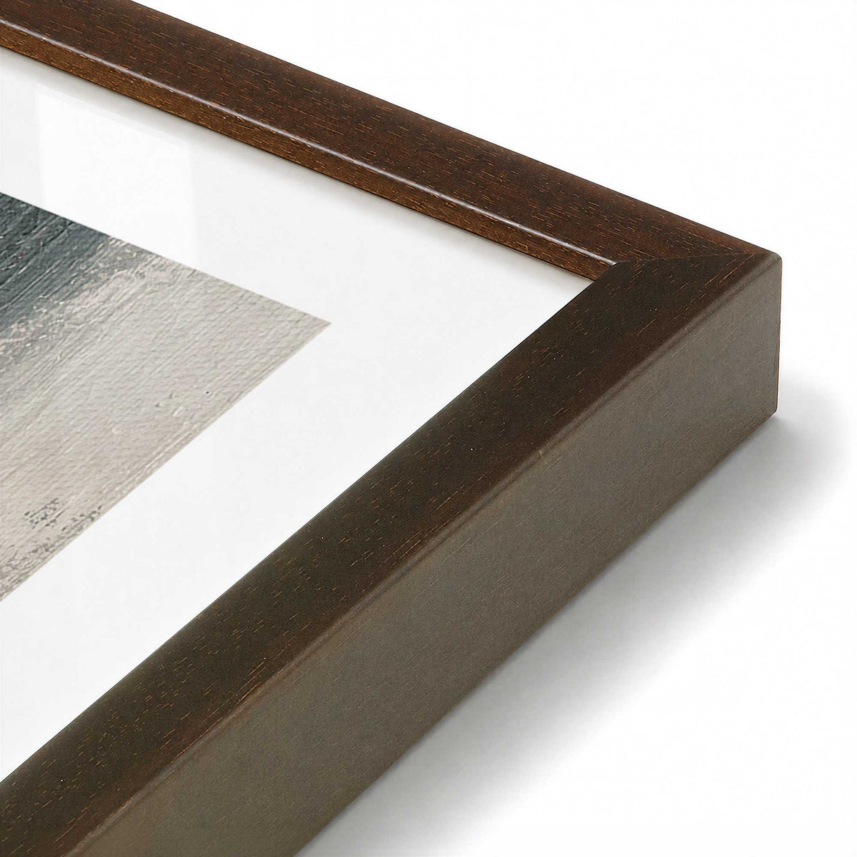 [Color:Brown], Picture of art in a Brown frame at an angle