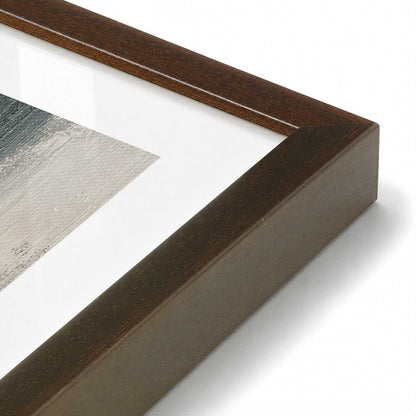 [Color:Brown], Picture of art in a Brown frame at an angle