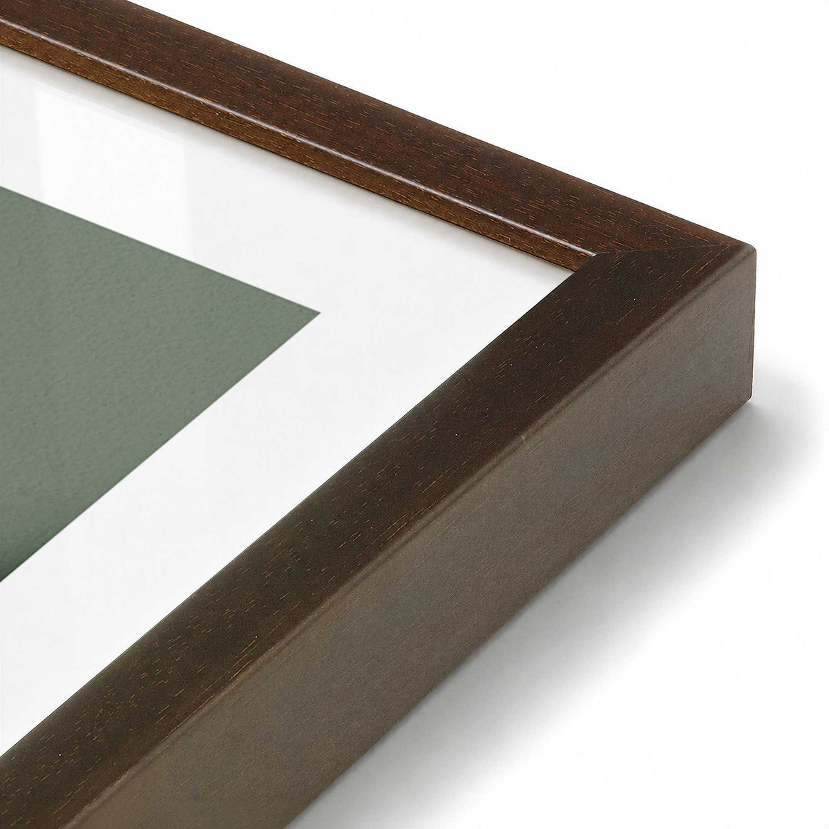 [Color:Brown], Picture of art in a Brown frame at an angle