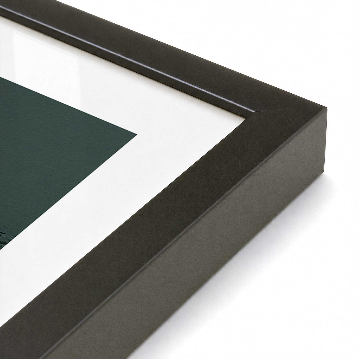 [Color:Satin Black], Picture of art in a Satin Black frame at an angle