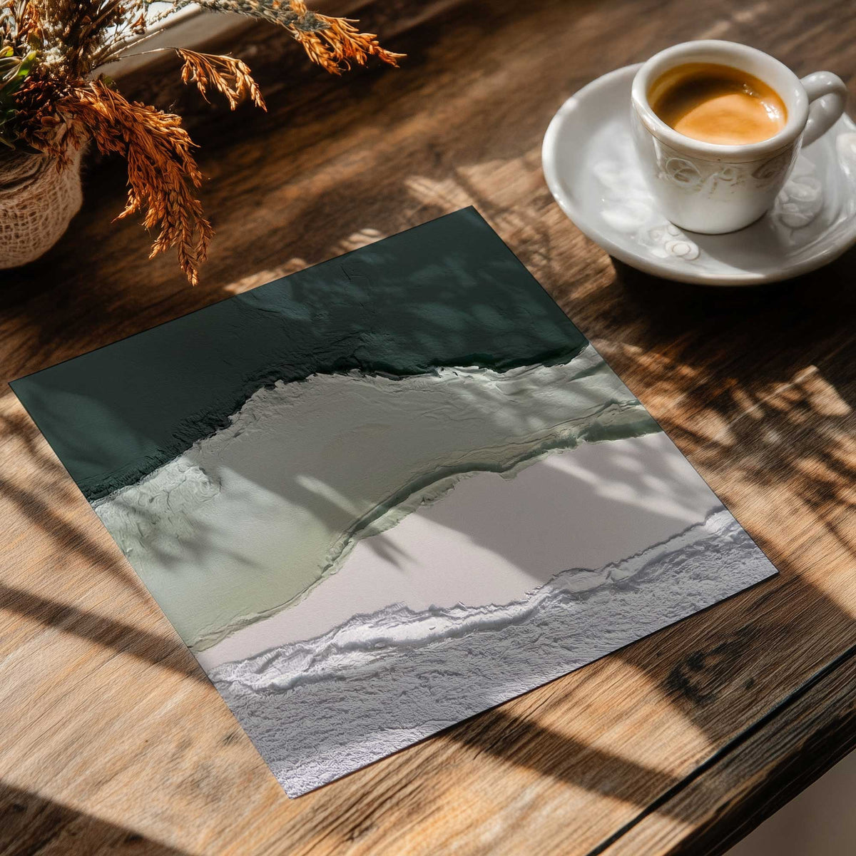 Sea Glass Layers II Paper Print