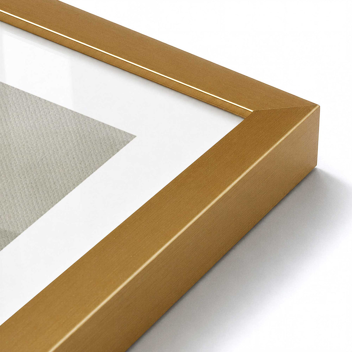 [Color:Polished Gold], Picture of art in a Polished Gold frame at an angle