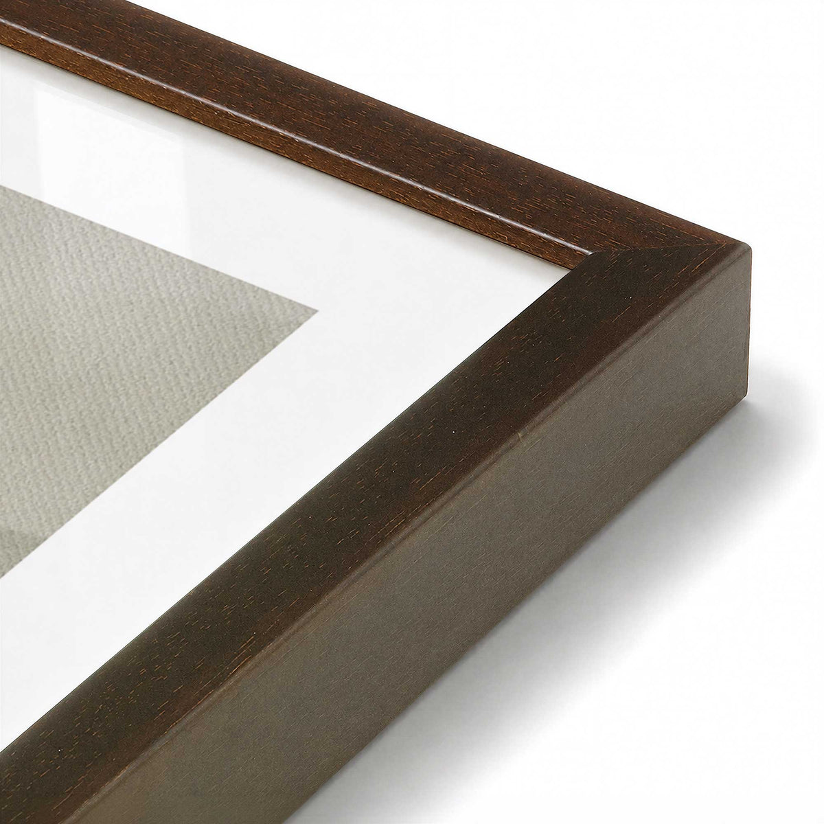 [Color:Brown], Picture of art in a Brown frame at an angle