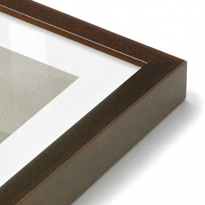 [Color:Brown], Picture of art in a Brown frame at an angle