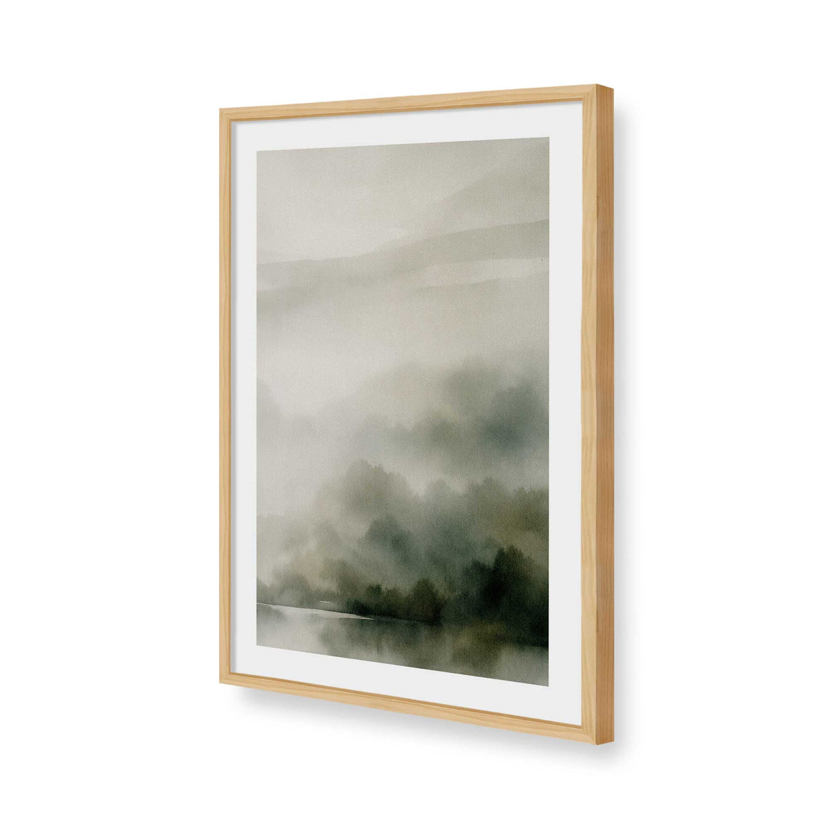 [Color:American Maple], Picture of art in a American Maple frame of the corner