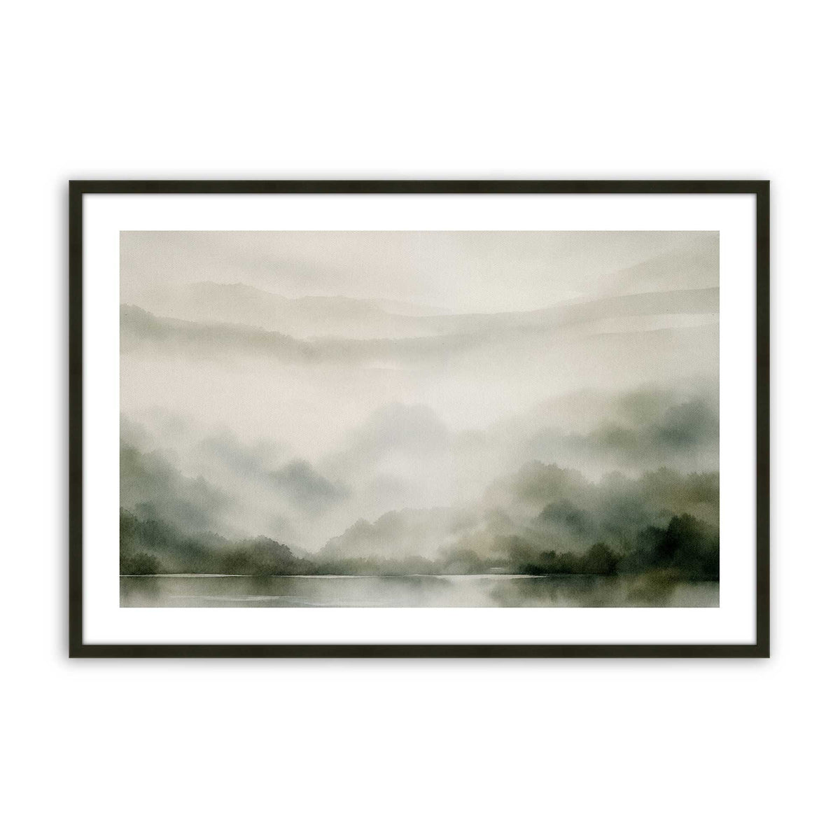[Color:Satin Black], Picture of art in a Polished Chrome frame