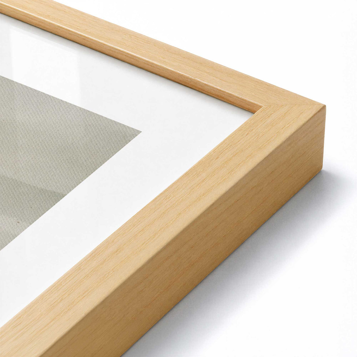 [Color:American Maple], Picture of art in a Polished Chrome frame at an angle