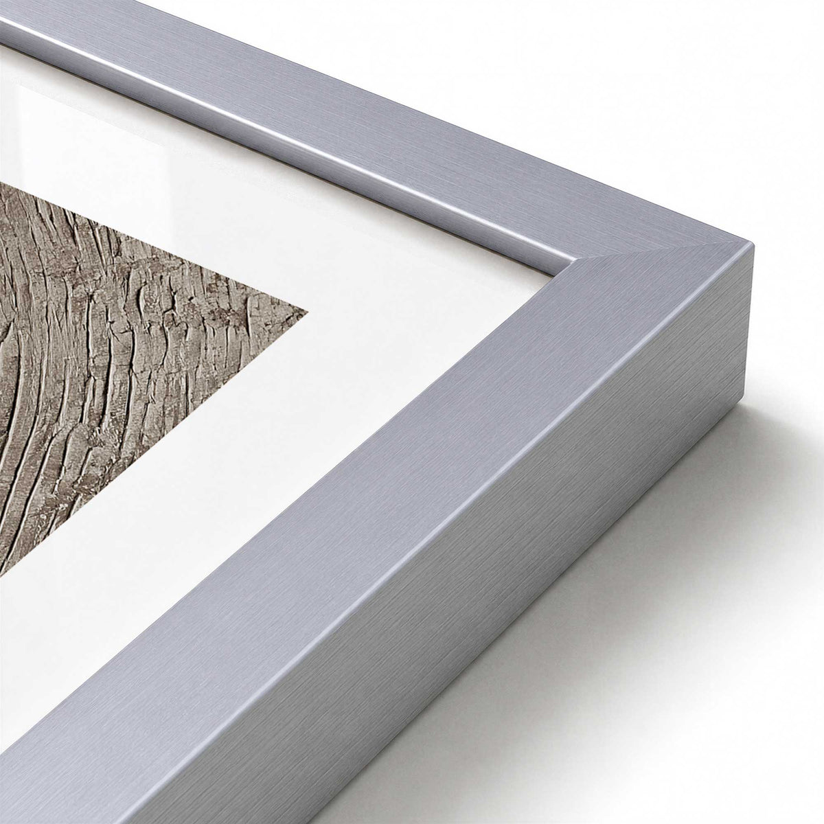 [Color:Polished Chrome], Picture of art in a Polished Chrome frame at an angle