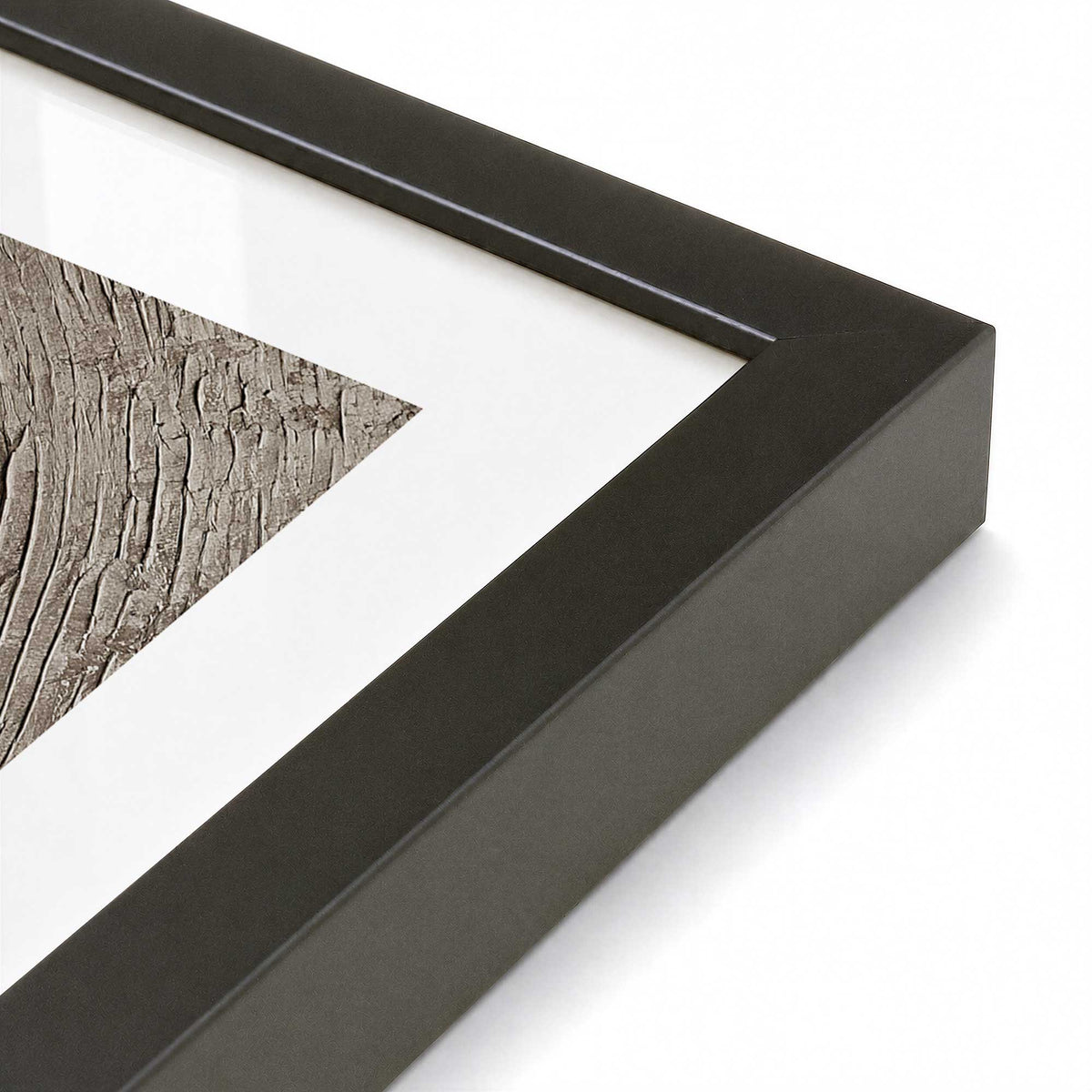 [Color:Satin Black], Picture of art in a Polished Chrome frame at an angle