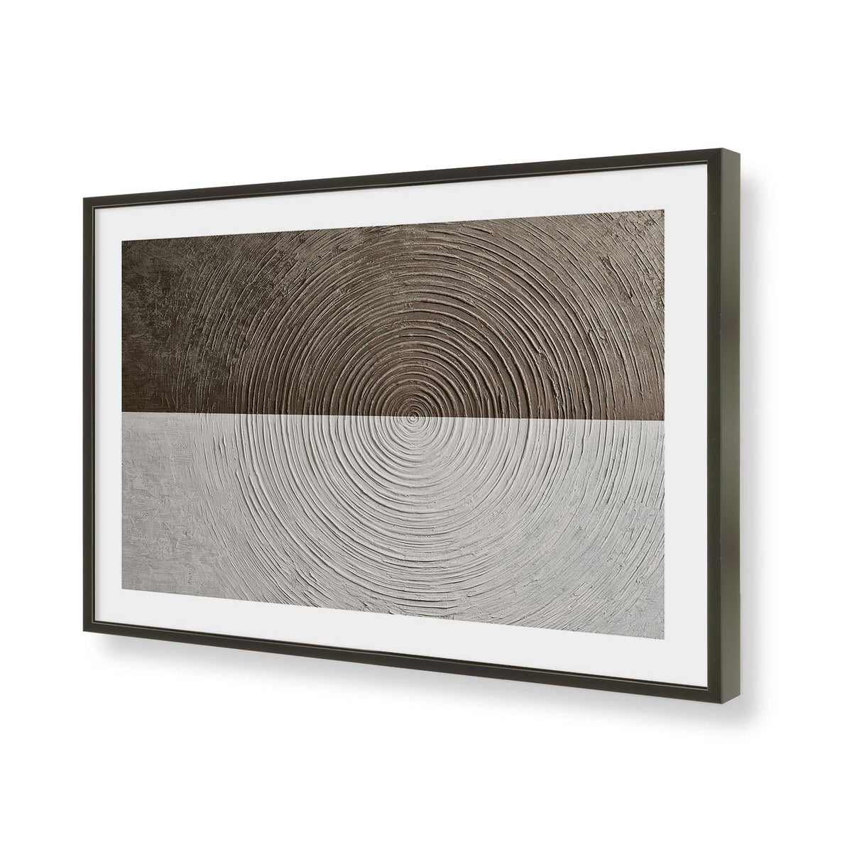 [Color:Satin Black], Picture of art in a Polished Chrome frame of the corner