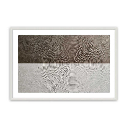 [Color:Opaque White], Picture of art in a Polished Chrome frame