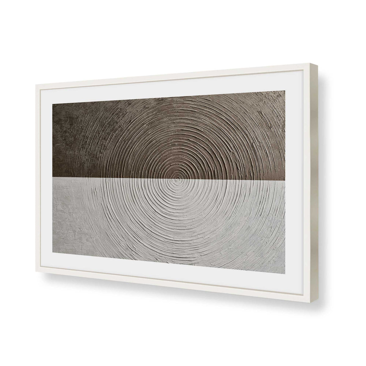 [Color:Opaque White], Picture of art in a Polished Chrome frame of the corner
