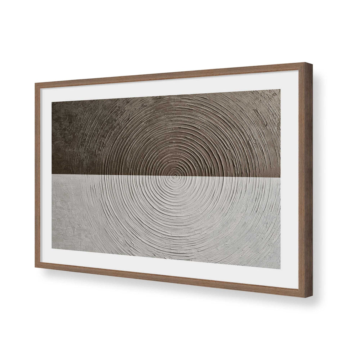 [Color:Walnut], Picture of art in a Polished Chrome frame of the corner