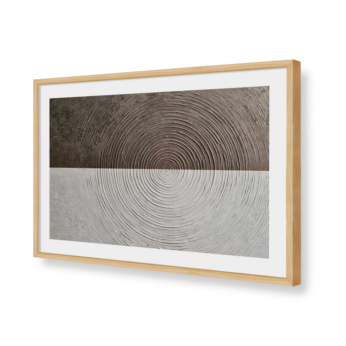 [Color:American Maple], Picture of art in a Polished Chrome frame of the corner