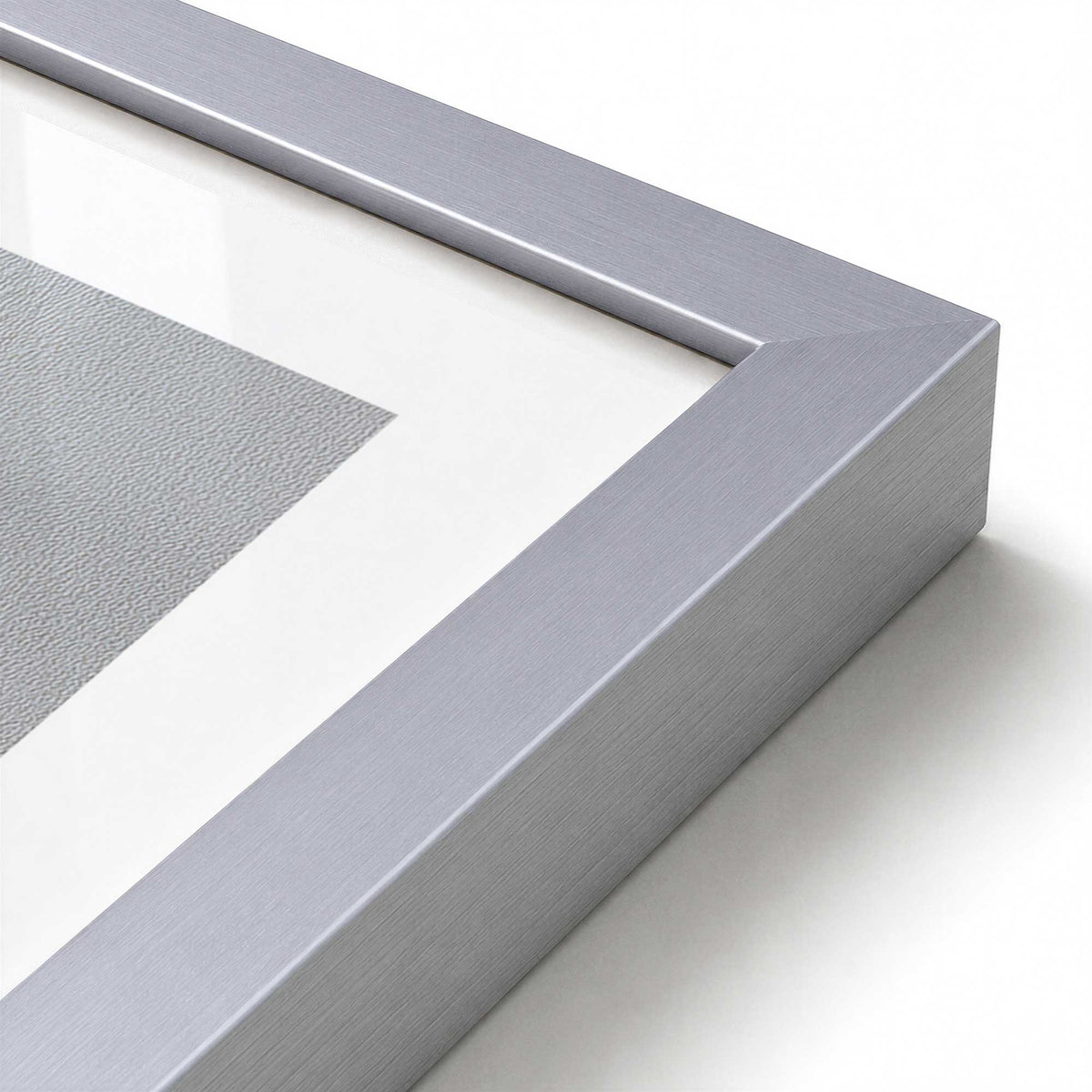 [Color:Polished Chrome], Picture of art in a Polished Chrome frame at an angle