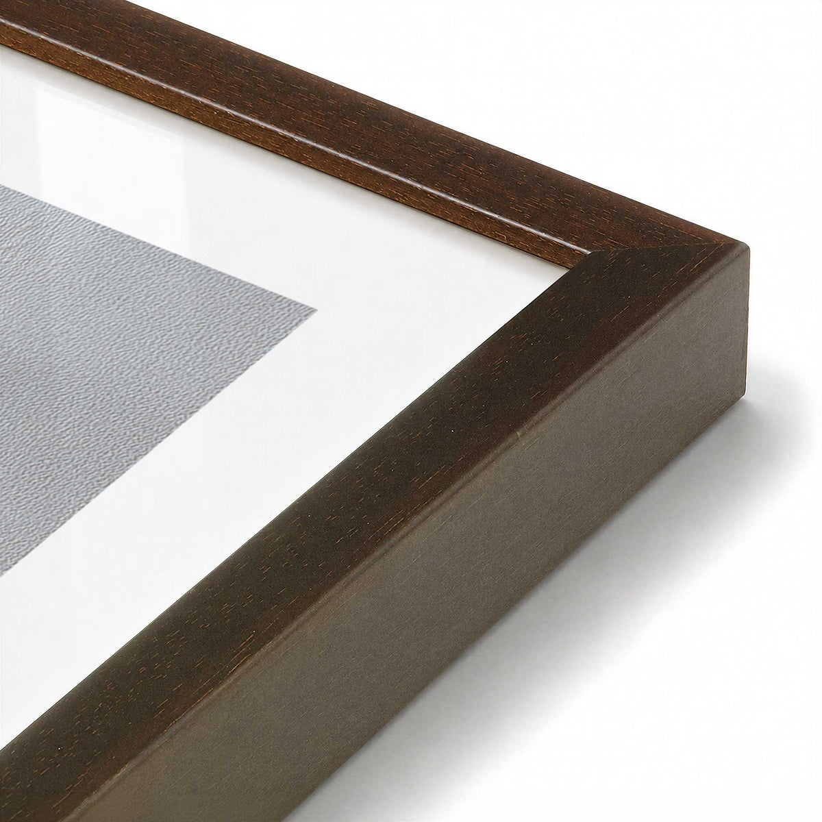 [Color:Brown], Picture of art in a Brown frame at an angle