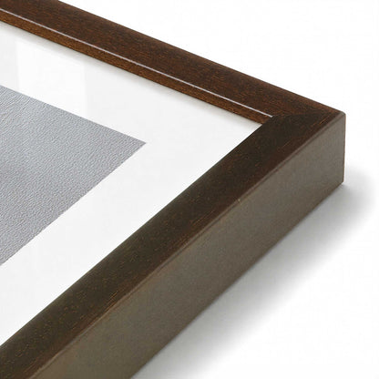 [Color:Brown], Picture of art in a Brown frame at an angle