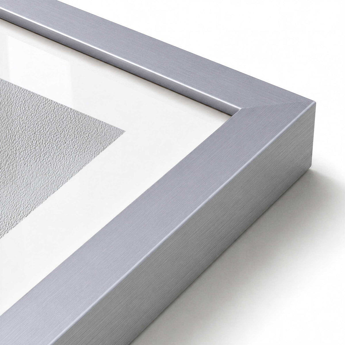 [Color:Polished Chrome], Picture of art in a Polished Chrome frame at an angle