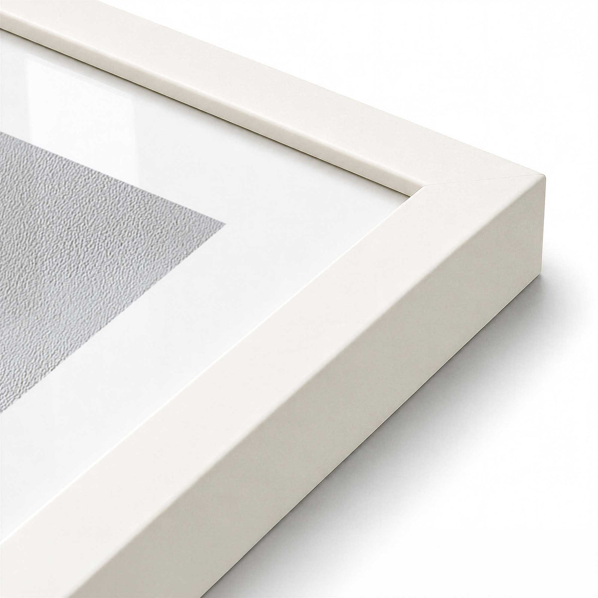 [Color:Opaque White], Picture of art in a Opaque White frame at an angle