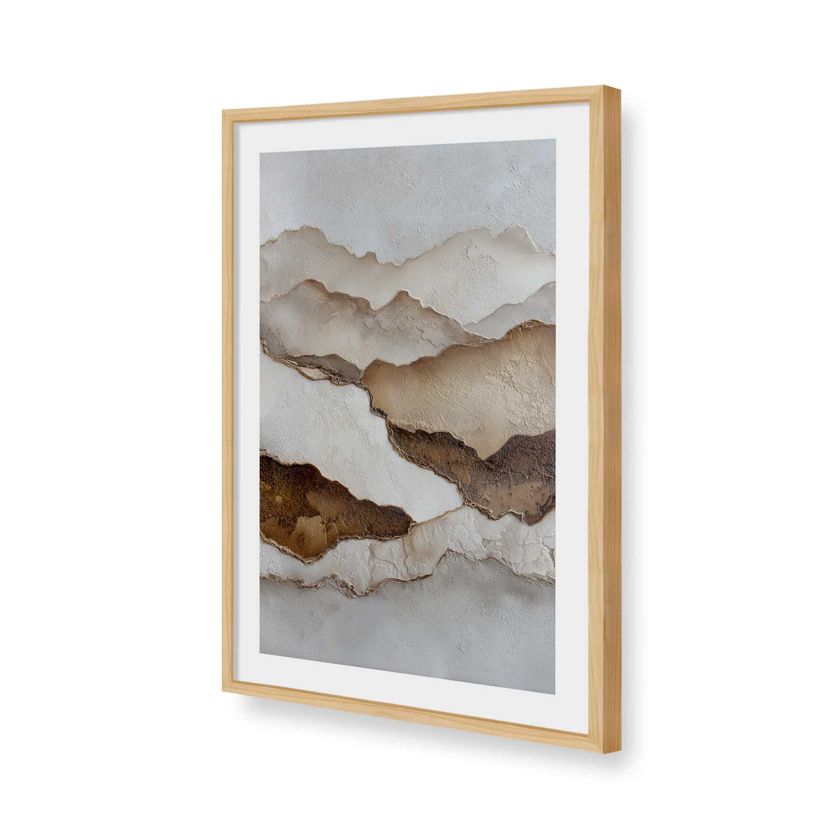 [Color:American Maple], Picture of art in a American Maple frame of the corner