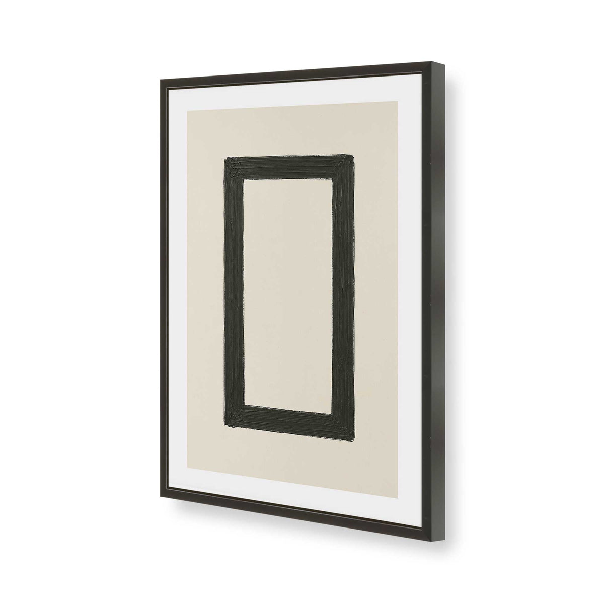 [Color:Satin Black], Picture of art in a Satin Black frame of the corner