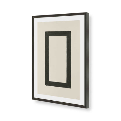 [Color:Satin Black], Picture of art in a Satin Black frame of the corner