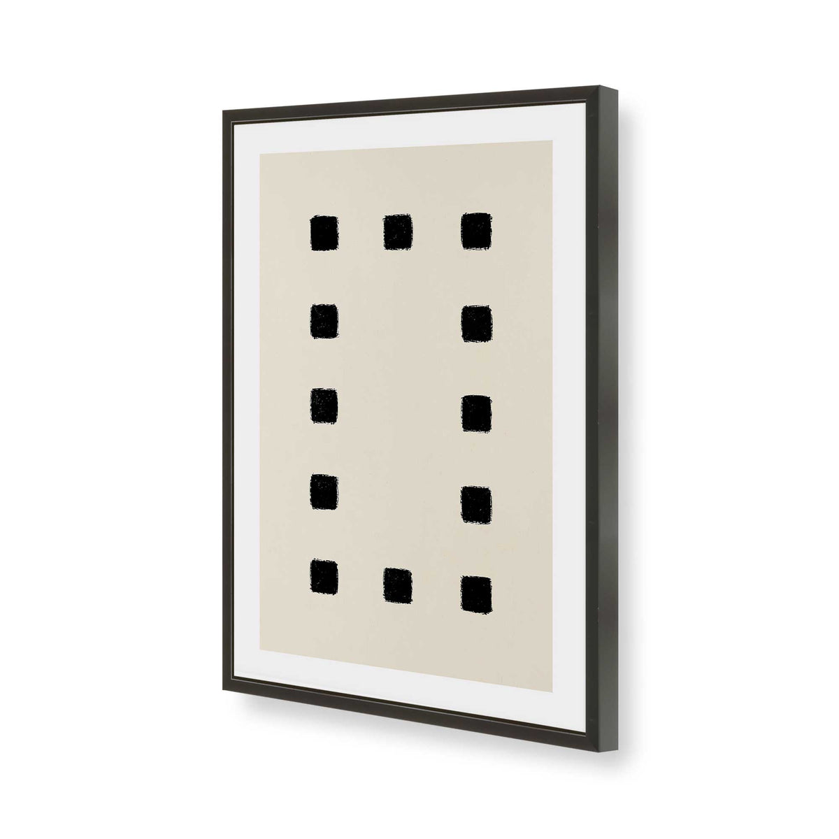 [Color:Satin Black], Picture of art in a Satin Black frame of the corner