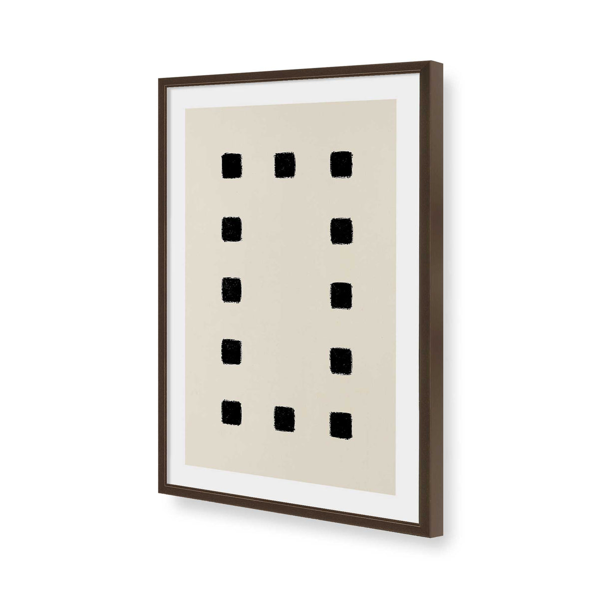 [Color:Brown], Picture of art in a Brown frame of the corner