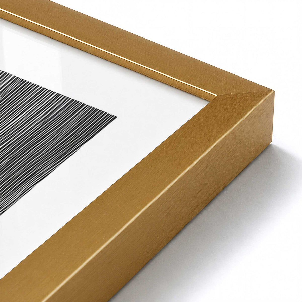 [Color:Polished Gold], Picture of art in a Polished Gold frame of the corner