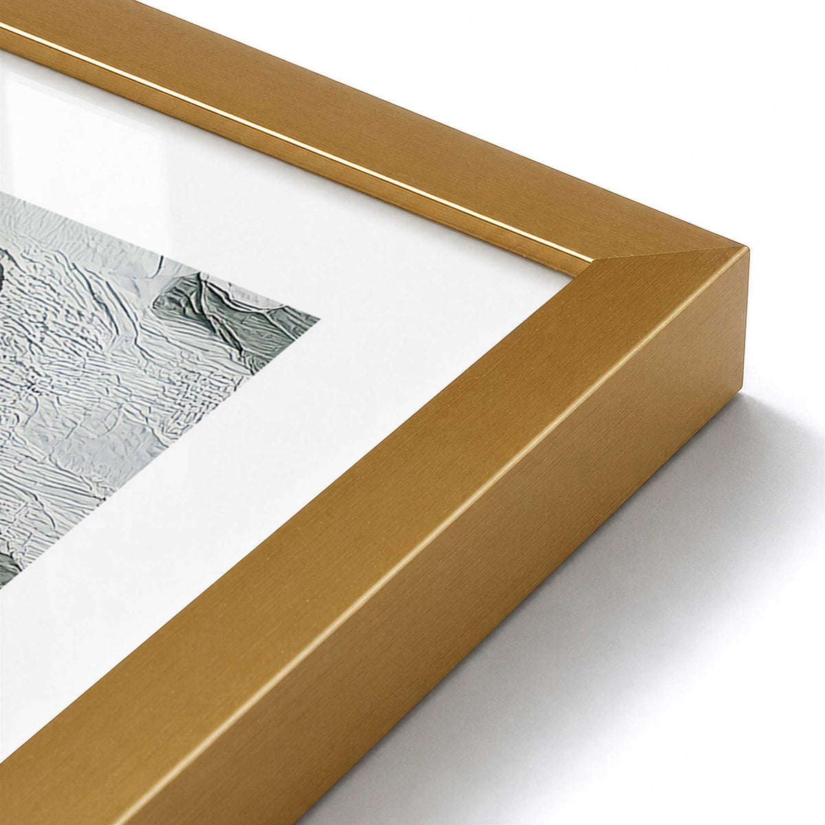 [Color:Polished Gold], Picture of art in a Polished Gold frame of the corner