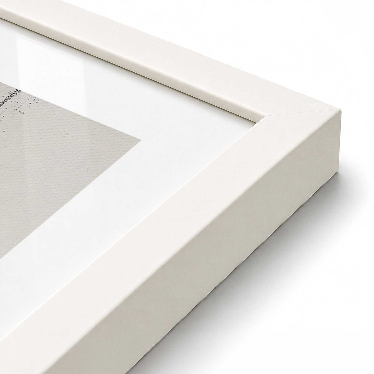 [Color:Opaque White], Picture of art in a Opaque White frame of the corner