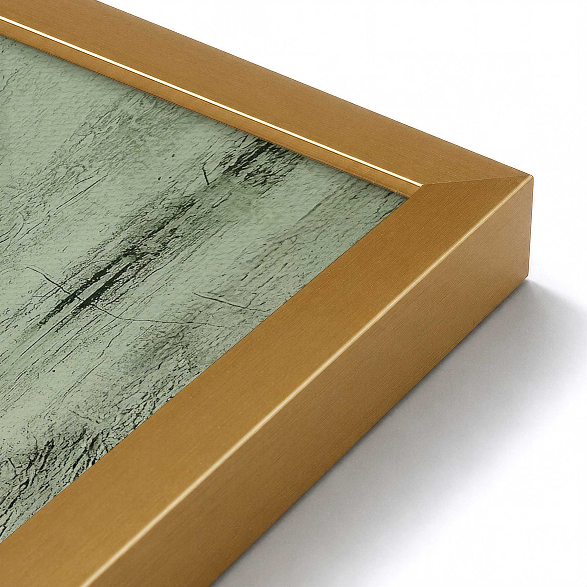 [Color:Polished Gold], Picture of art in a Polished Gold frame of the corner