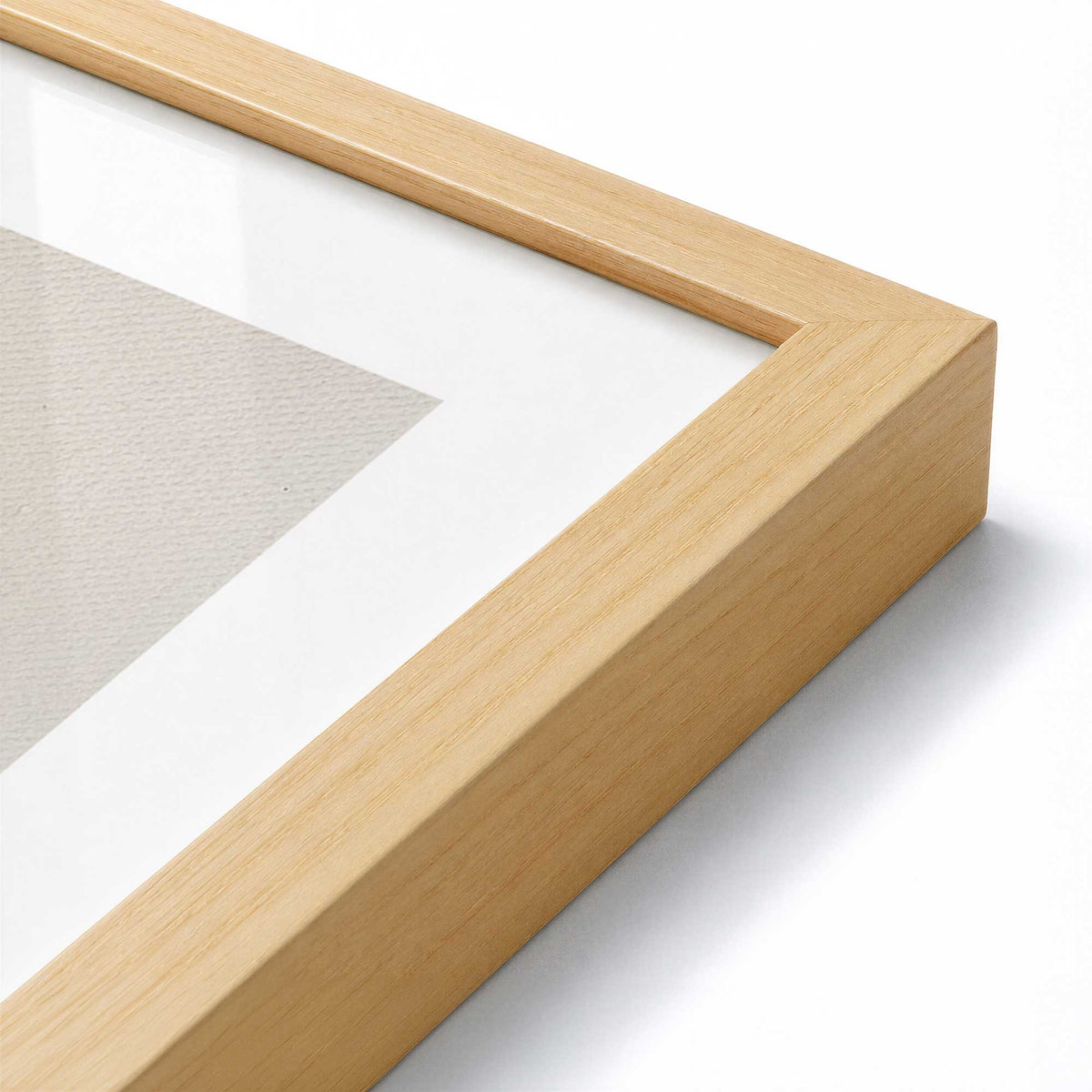 [Color:American Maple], Picture of art in a American Maple frame of the corner