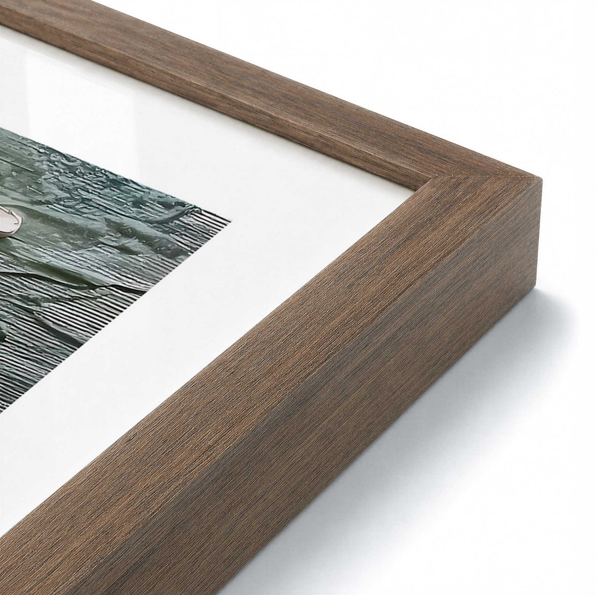 [Color:Walnut], Picture of art in a Walnut frame of the corner