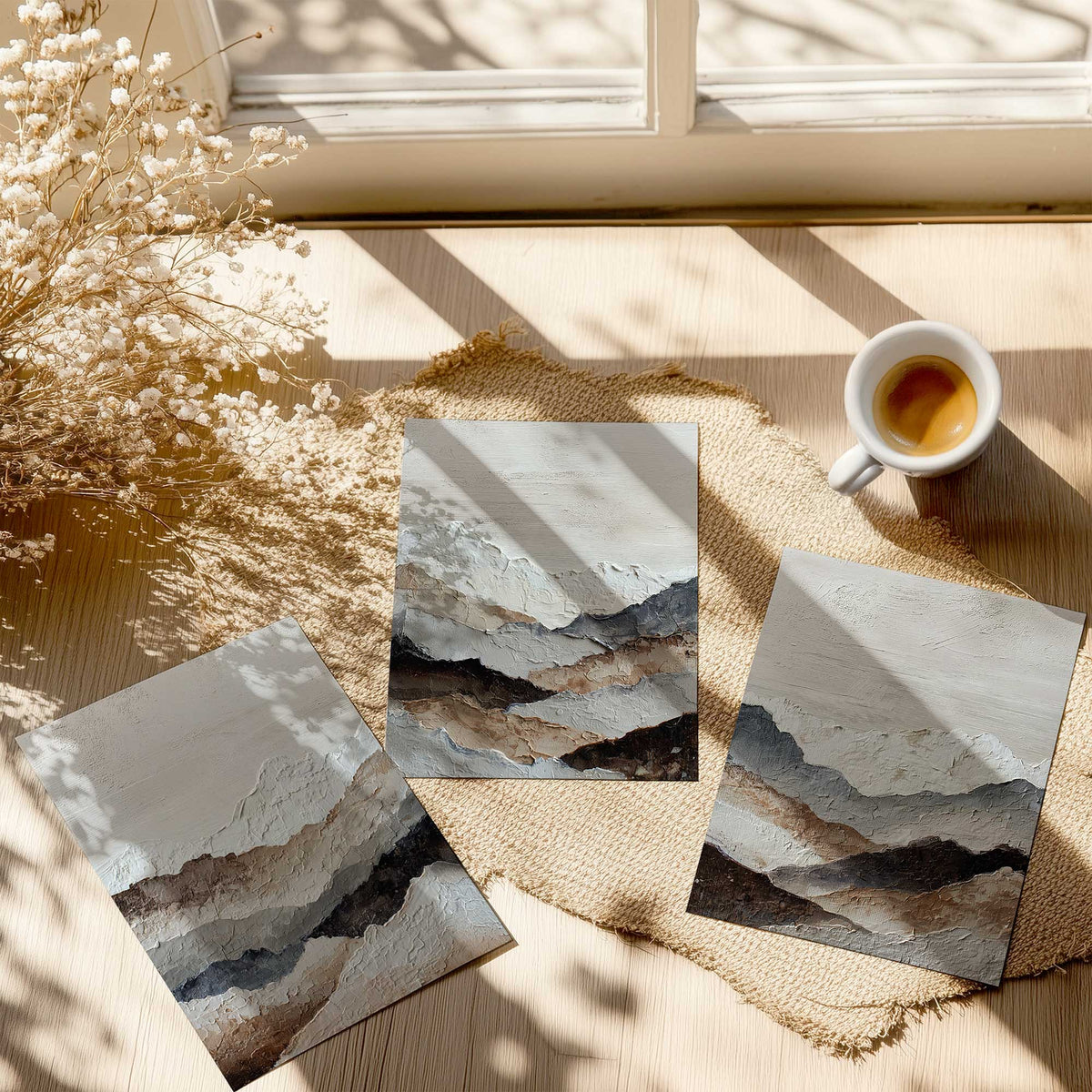 [color:Rolled Print], Art in a room