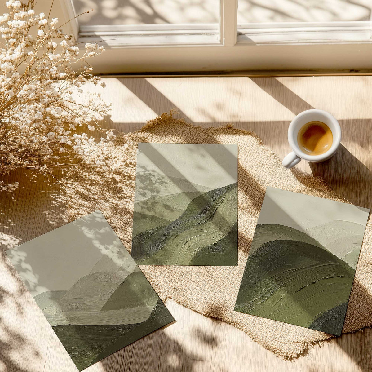 [color:Rolled Print], Art in a room