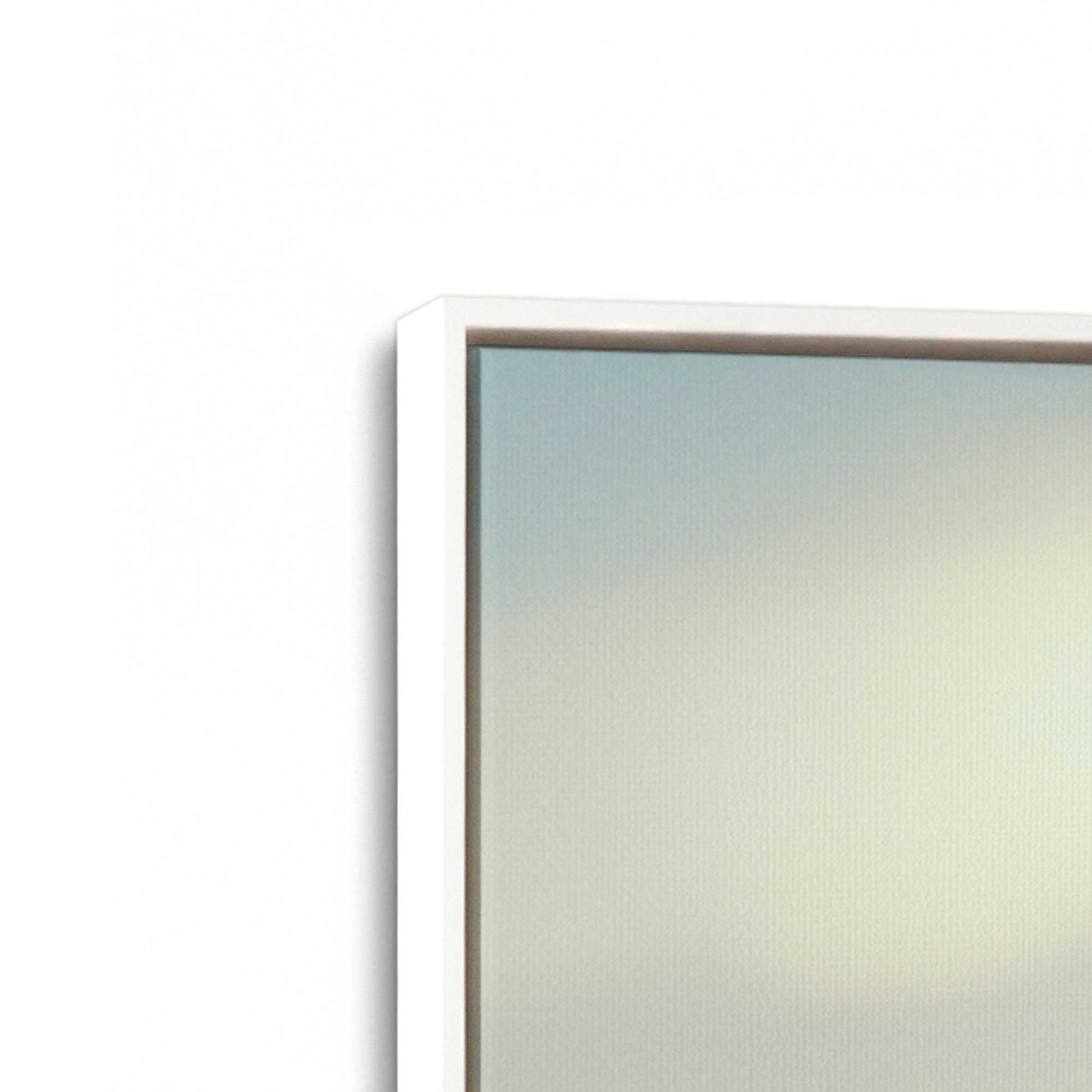 [Color:Opaque White], Picture of art in a White frame at an angle