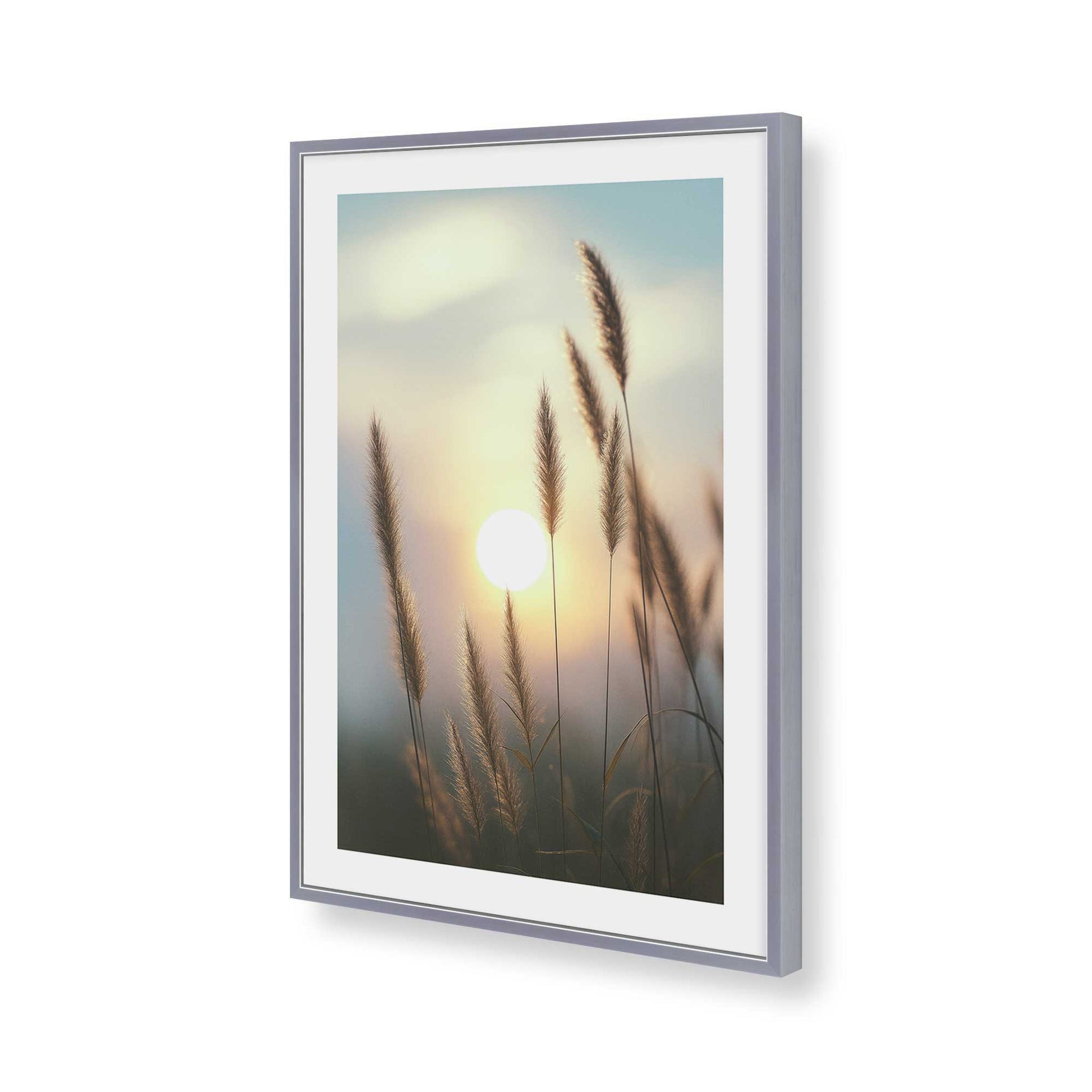 [Color:Polished Chrome], Picture of art in a Polished Chrome frame of the corner