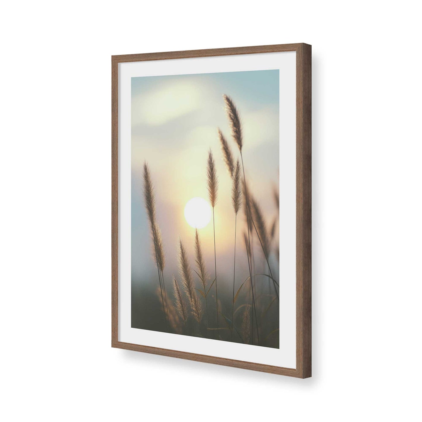 [Color:Walnut], Picture of art in a Walnut frame of the corner