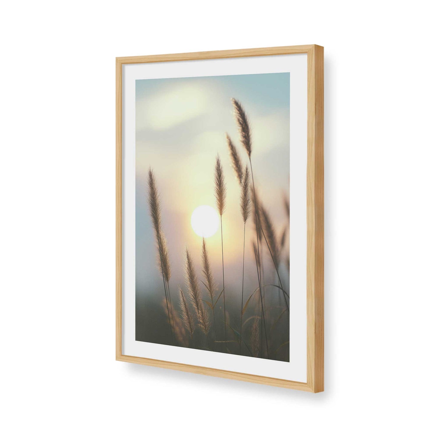 [Color:American Maple], Picture of art in a American Maple frame of the corner