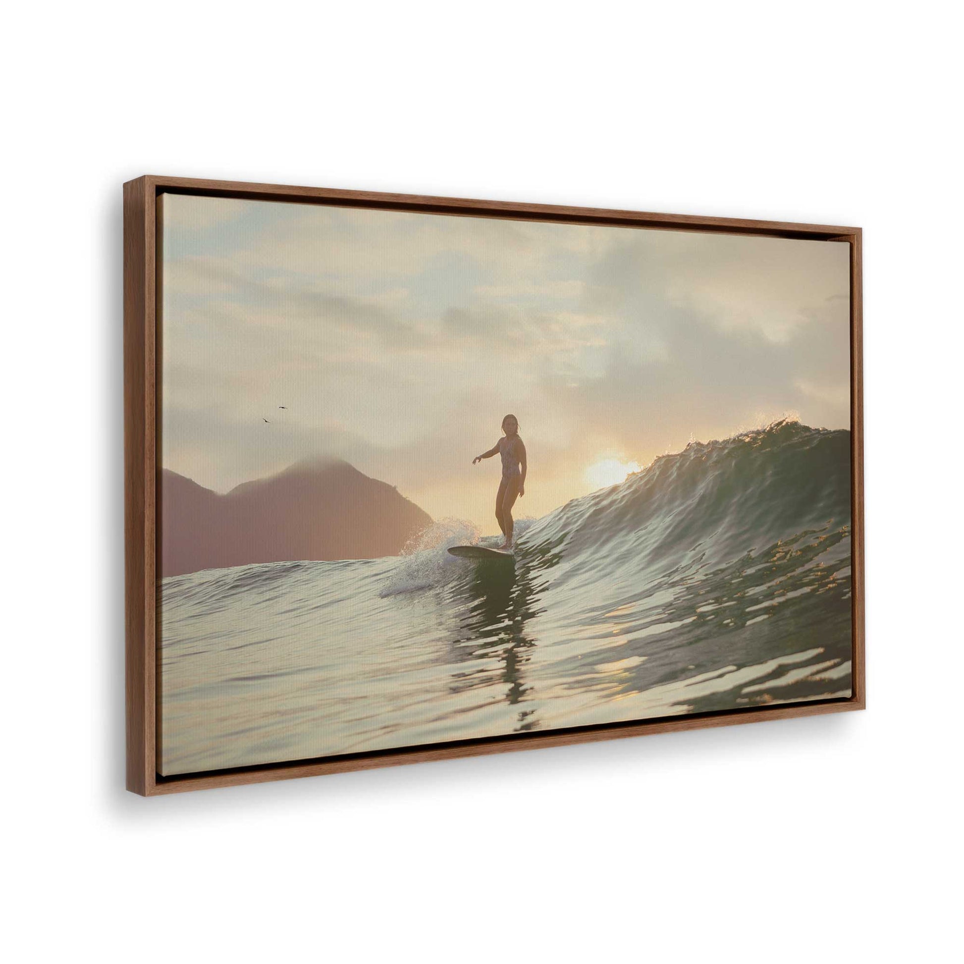 [Color:Walnut], Picture of the corner of the art