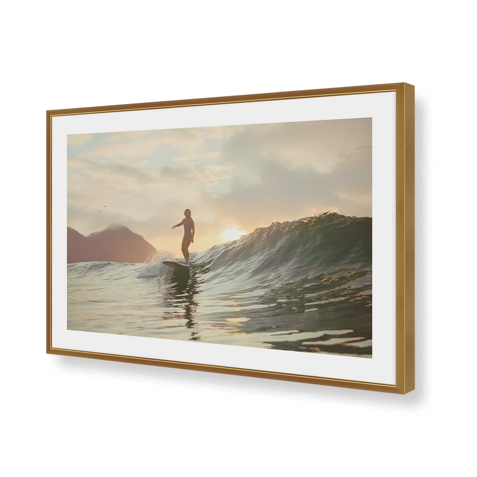 [Color:Polished Gold], Picture of art in a Polished Gold frame of the corner