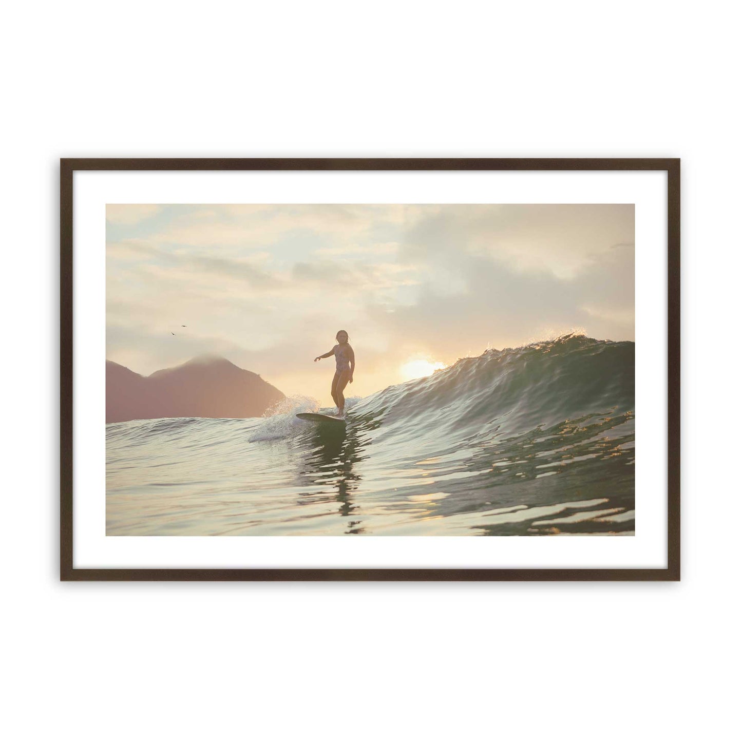 [Color:Brown], Picture of art in a Brown frame