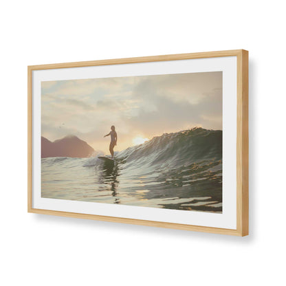 [Color:American Maple], Picture of art in a American Maple frame of the corner