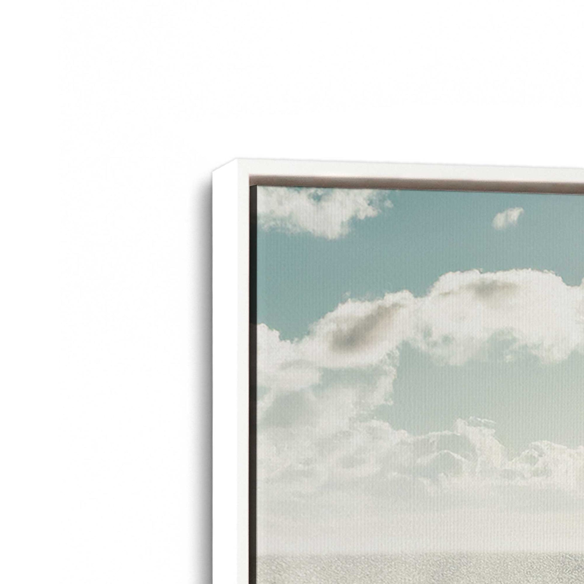 [Color:Opaque White], Picture of art in a White frame at an angle