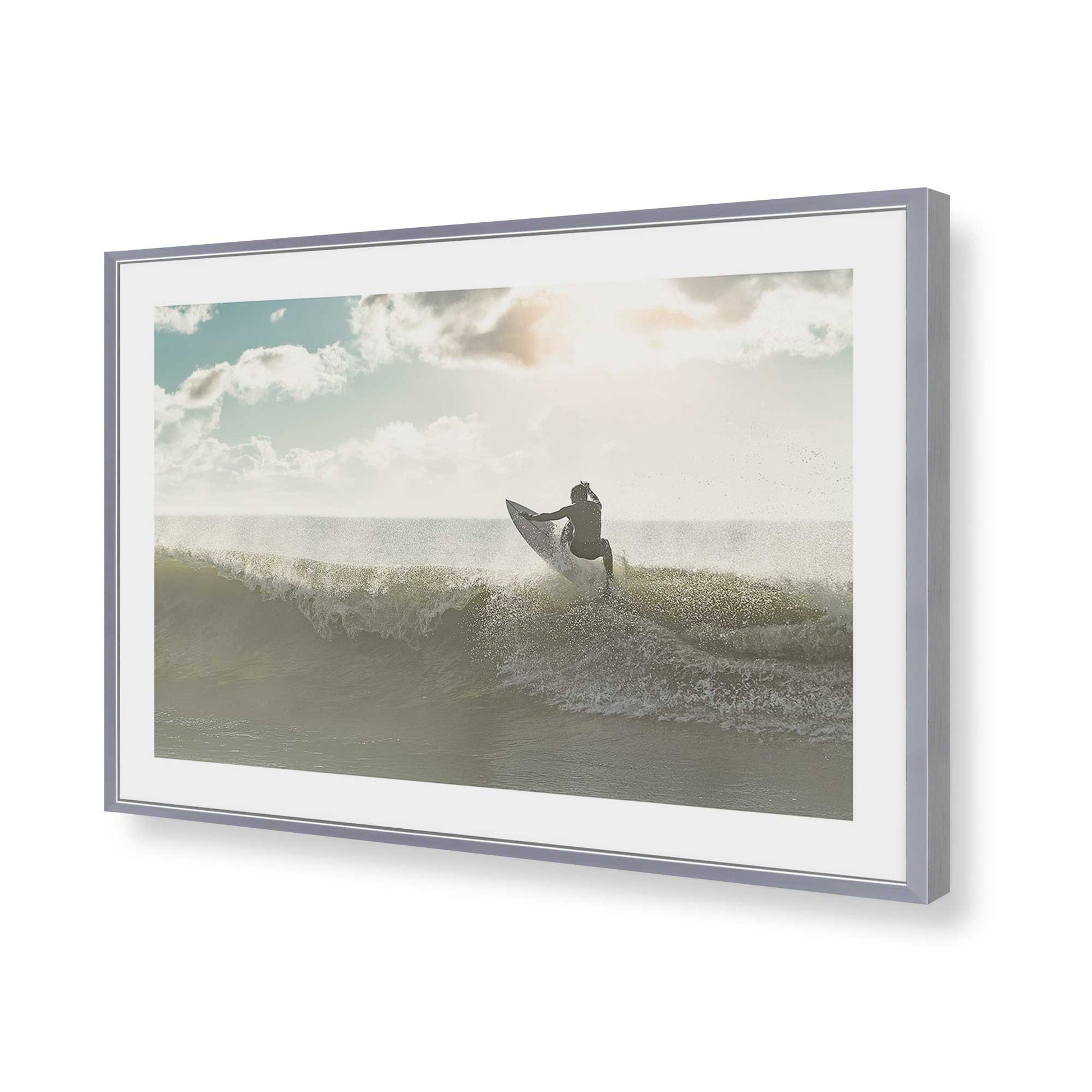 [Color:Polished Chrome], Picture of art in a Polished Chrome frame of the corner