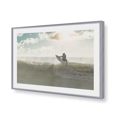 [Color:Polished Chrome], Picture of art in a Polished Chrome frame of the corner