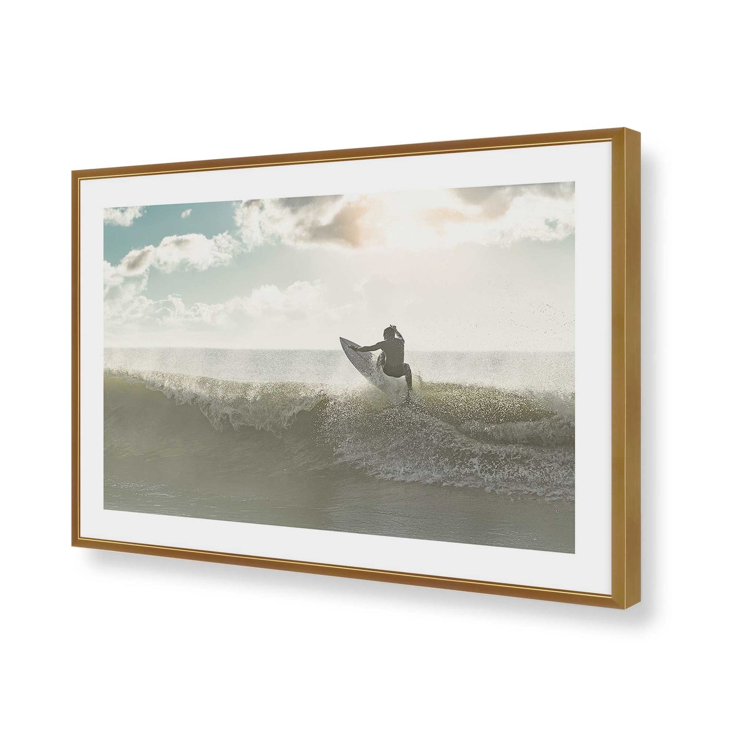 [Color:Polished Gold], Picture of art in a Polished Gold frame of the corner