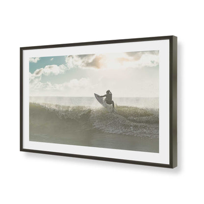[Color:Satin Black], Picture of art in a Satin Black frame of the corner